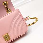 Gucci Marmont Mini Matelassé Shoulder Bag Pink 23cm 446744 Bagsaa - 4