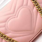 Gucci Marmont Mini Matelassé Shoulder Bag Pink 23cm 446744 Bagsaa - 6