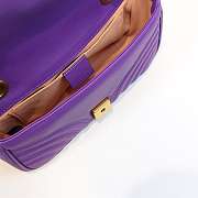Gucci Marmont Mini Matelassé Shoulder Bag Purple 23cm 446744 Bagsaa - 2