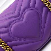 Gucci Marmont Mini Matelassé Shoulder Bag Purple 23cm 446744 Bagsaa - 6