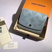 Louis Vuitton Iris Compact Wallet Blue Bagsaa - 1