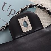 Chanel Flap Bag 25cm Black Silver Hardware Bagsaa - 4