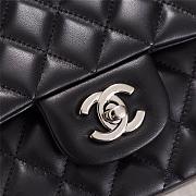 Chanel Flap Bag 25cm Black Silver Hardware Bagsaa - 5