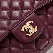 Chanel Flap Bag 25cm Wine Red Gold Hardware Bagsaa - 4