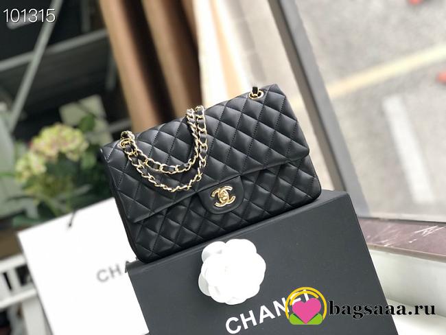 Chanel Flap Bag 25cm Black Gold Hardware Bagsaa - 1