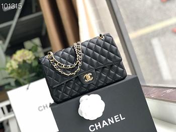 Chanel Flap Bag 25cm Black Gold Hardware Bagsaa