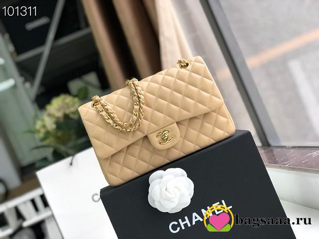 Chanel Flap Bag 25cm Apricot Gold Hardware Bagsaa - 1
