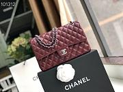 Chanel Flap Bag 25cm Wine Red Silver Hardware - 1