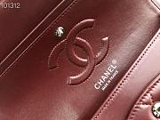 Chanel Flap Bag 25cm Wine Red Silver Hardware - 4