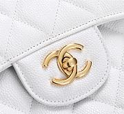Chanel Flap Bag 1113 30cm Cavier White Gold Hardware - 5