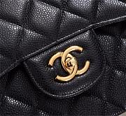 Chanel Flap Bag 1113 30cm Cavier Black Gold Hardware - 5