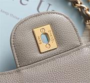 Chanel Flap Bag 1113 30cm Cavier Gray Gold Hardware - 2