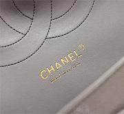 Chanel Flap Bag 1113 30cm Cavier Gray Gold Hardware - 4