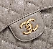 Chanel Flap Bag 1113 30cm Cavier Gray Gold Hardware - 5
