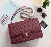 Chanel Flap Bag 1113 30cm Cavier Wine Red Gold Hardware - 1