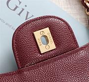 Chanel Flap Bag 1113 30cm Cavier Wine Red Gold Hardware - 6