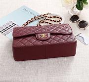 Chanel Flap Bag 1113 30cm Cavier Wine Red Gold Hardware - 5