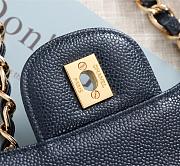 Chanel Flap Bag 1113 30cm Cavier Blue Gold Hardware - 4