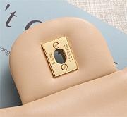 Chanel Flap Bag 1113 30cm Lambskin Apricot Gold Hardware - 2