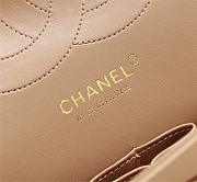 Chanel Flap Bag 1113 30cm Lambskin Apricot Gold Hardware - 5