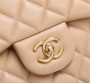 Chanel Flap Bag 1113 30cm Lambskin Apricot Gold Hardware - 6