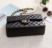 Chanel Flap Bag 1113 30cm Lambskin Black Gold Hardware - 3