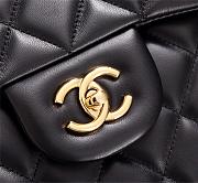 Chanel Flap Bag 1113 30cm Lambskin Black Gold Hardware - 6