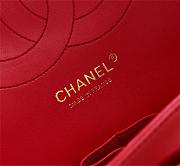 Chanel Flap Bag 1113 30cm Lambskin Red Gold Hardware - 3