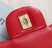 Chanel Flap Bag 1113 30cm Lambskin Red Gold Hardware - 2