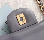 Chanel Flap Bag 1113 30cm Lambskin Gray Gold Hardware - 3