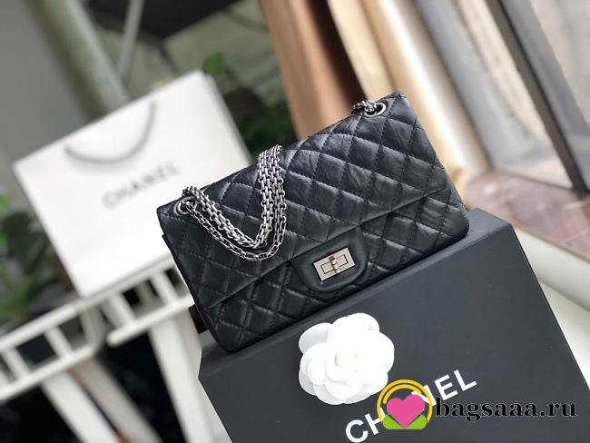 Chanel Bag 25cm Black with Silver Hardware - 1