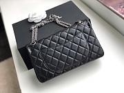 Chanel Bag 25cm Black with Silver Hardware - 6