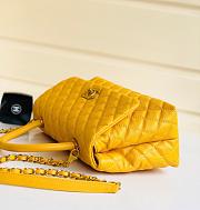 Chanel Coco Handle Gold Caviar Yellow 28 cm - 5