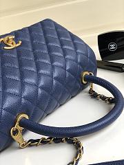 Chanel Coco Handle Gold Caviar Blue 28 cm - 3