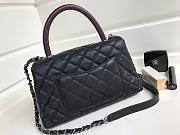 Chanel Coco Handle Silver Caviar Black 24cm - 3