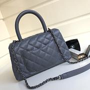 Chanel Coco Handle Silver Caviar Grey 24 cm - 2