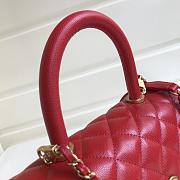 Chanel Coco Handle Gold Caviar Red 24 cm - 3