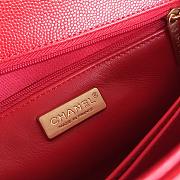 Chanel Coco Handle Gold Caviar Red 24 cm - 4