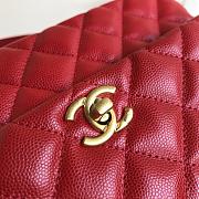 Chanel Coco Handle Gold Caviar Red 24 cm - 6