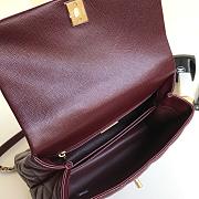 Chanel Coco Handle Gold Caviar Wine Red 24 cm - 5