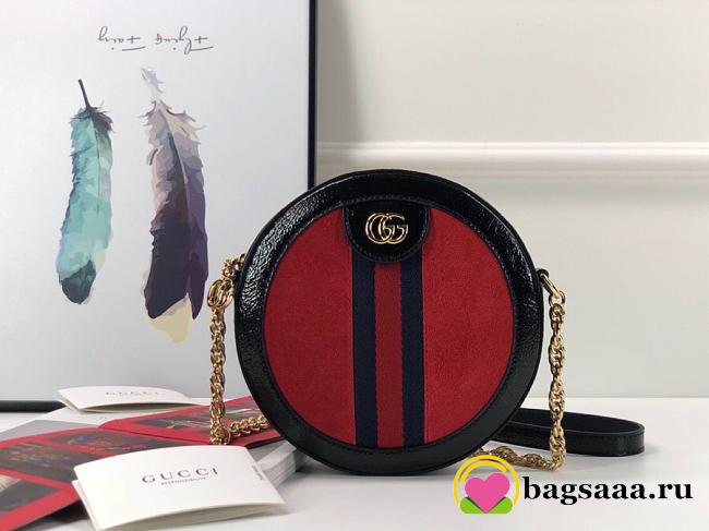 Gucci Ophidia mini round shoulder bag 550618 Red - 1