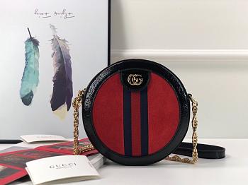 Gucci Ophidia mini round shoulder bag 550618 Red
