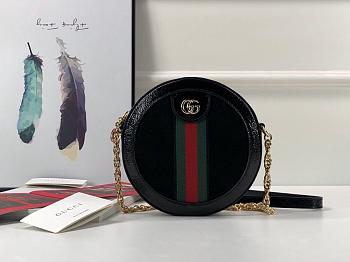 Gucci Ophidia mini round shoulder bag 550618 Black