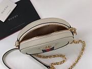 Gucci Ophidia mini GG round shoulder Leather bag 550618 White - 5
