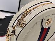 Gucci Ophidia mini GG round shoulder Leather bag 550618 White - 6