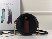Gucci Ophidia mini GG round shoulder Leather bag 550618 Black - 1