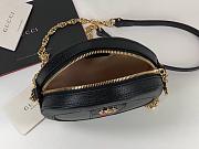Gucci Ophidia mini GG round shoulder Leather bag 550618 Black - 3