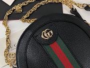 Gucci Ophidia mini GG round shoulder Leather bag 550618 Black - 6