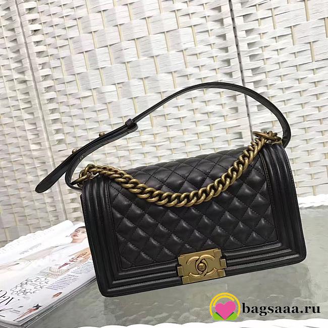 Chanel Leboy Lambskin Black 25cm Gold hardware - 1