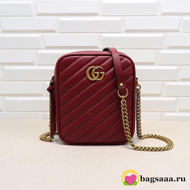 Gucci GG Marmont mini shoulder bag Red 550155 - 1